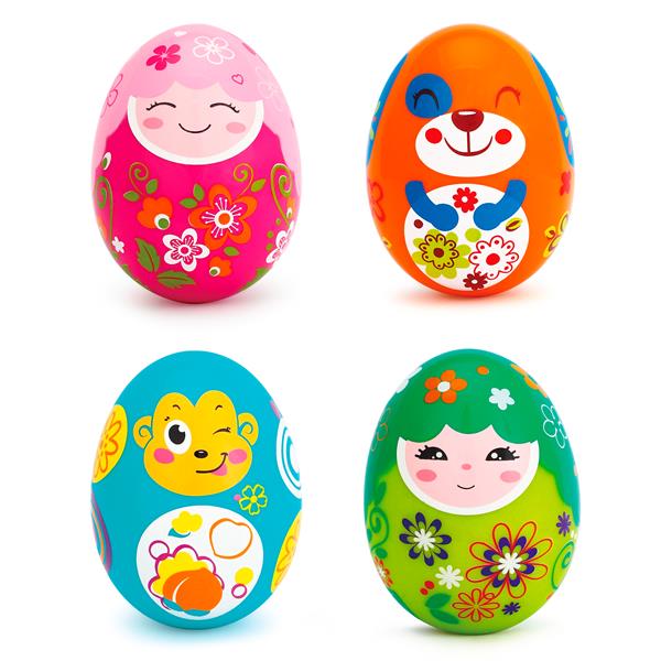 

Погремушка Hola Toys Яйца в ассортименте для детей от 3 месяцев пластик разноцветный AFK 3102C