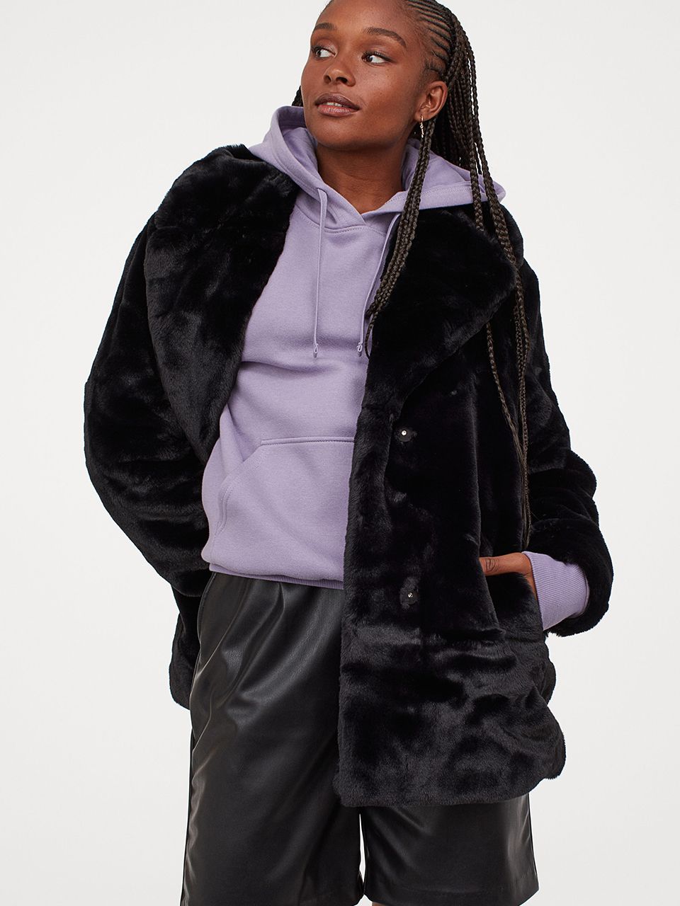 

Шуба H&M 870982b36  Черная, Шуба H&M 870982b36 S Черная