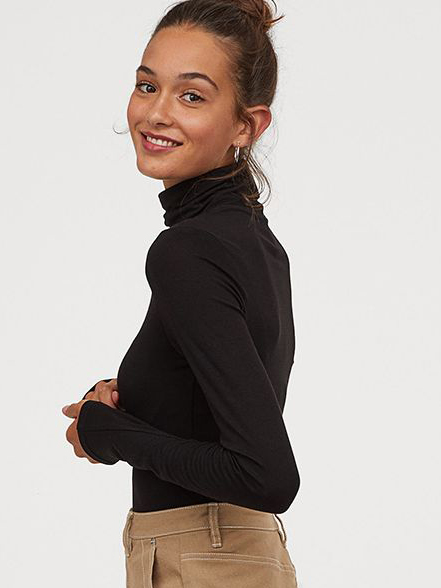 

Водолазка H&M 772902b50  Черная, Водолазка H&M 772902b50 XXS Черная