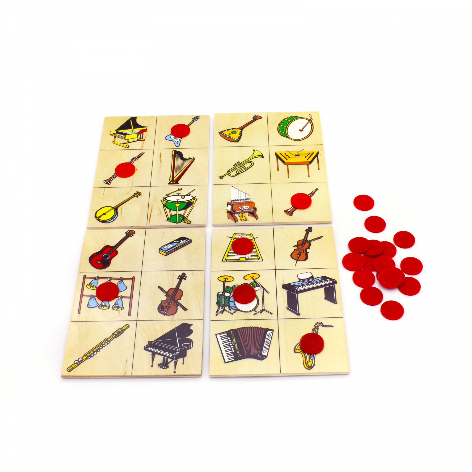 

Настольная игра Звуки музыкальных инструментов 1605 Lam Toys 4 детали