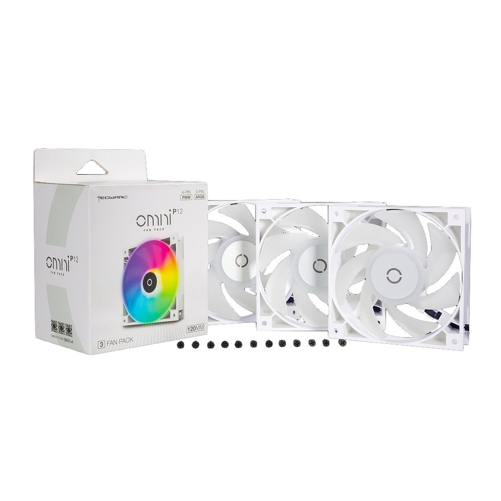 

Кулер для корпуса Tecware Omni P12 - 3-Fan Pack (White) ARGB + PWM (TWAC-OMP12-3WH)