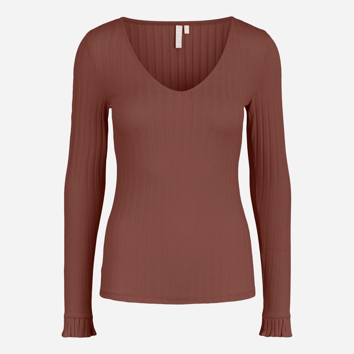 

Лонгслив Pieces 17108979b51  Коричневый, Лонгслив Pieces 17108979b51 M Коричневый