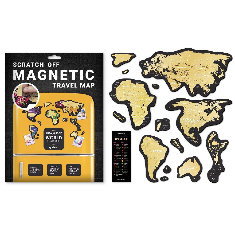 

Магнитная скретч карта Travel Map MAGNETIC World