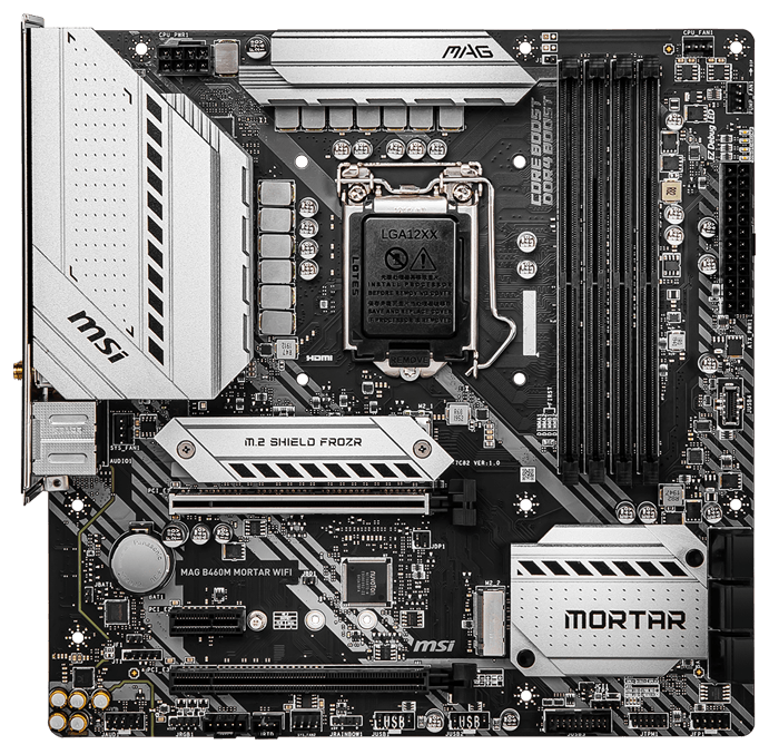 

Материнская плата MSI MAG B460M Mortar WiFi (s1200, Intel B460, PCI-Ex16)