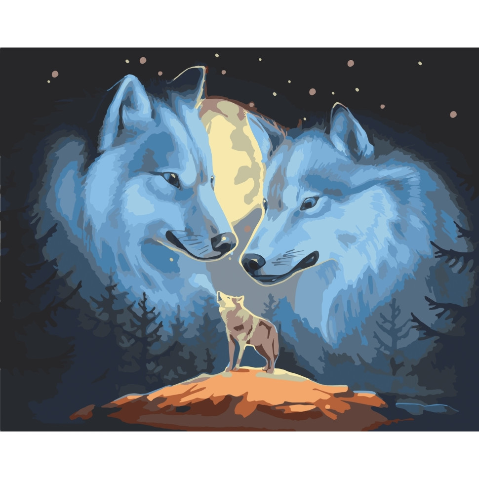 

Картина по номерам "Волчья природа" 40х50 см