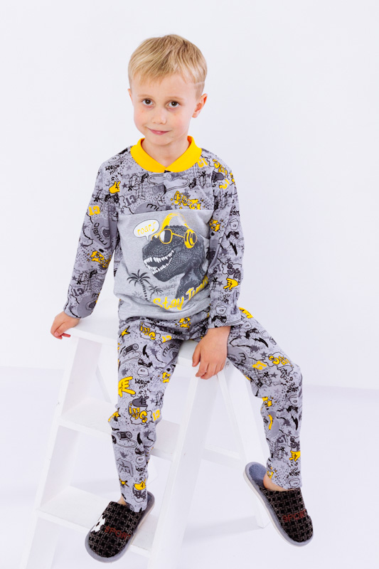 

Пижама для мальчика на 2 кнопках Носи своє 110 см Серый (6077-002-33-4-v4)