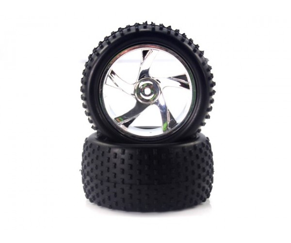 

Himoto 28653V 1:18 Tire And Chrome Rim For Truggy (23626v+28652) 2p