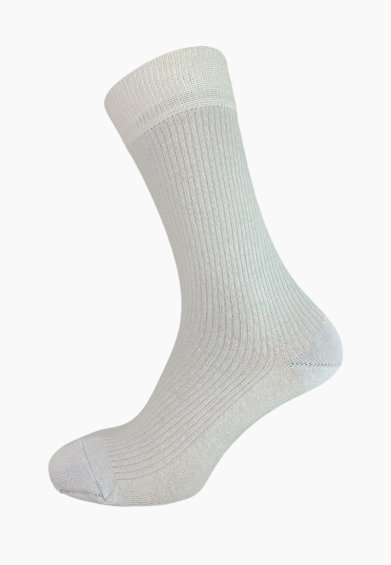 

Высокие однотонные носочки в тонкий рубчик серые 38-41