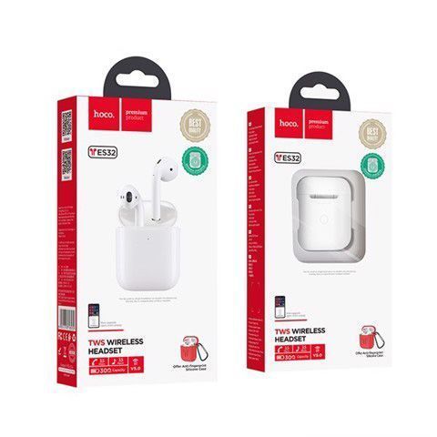 

Наушники Bluetooth Hoco ES32 TWS Original white (with red case)