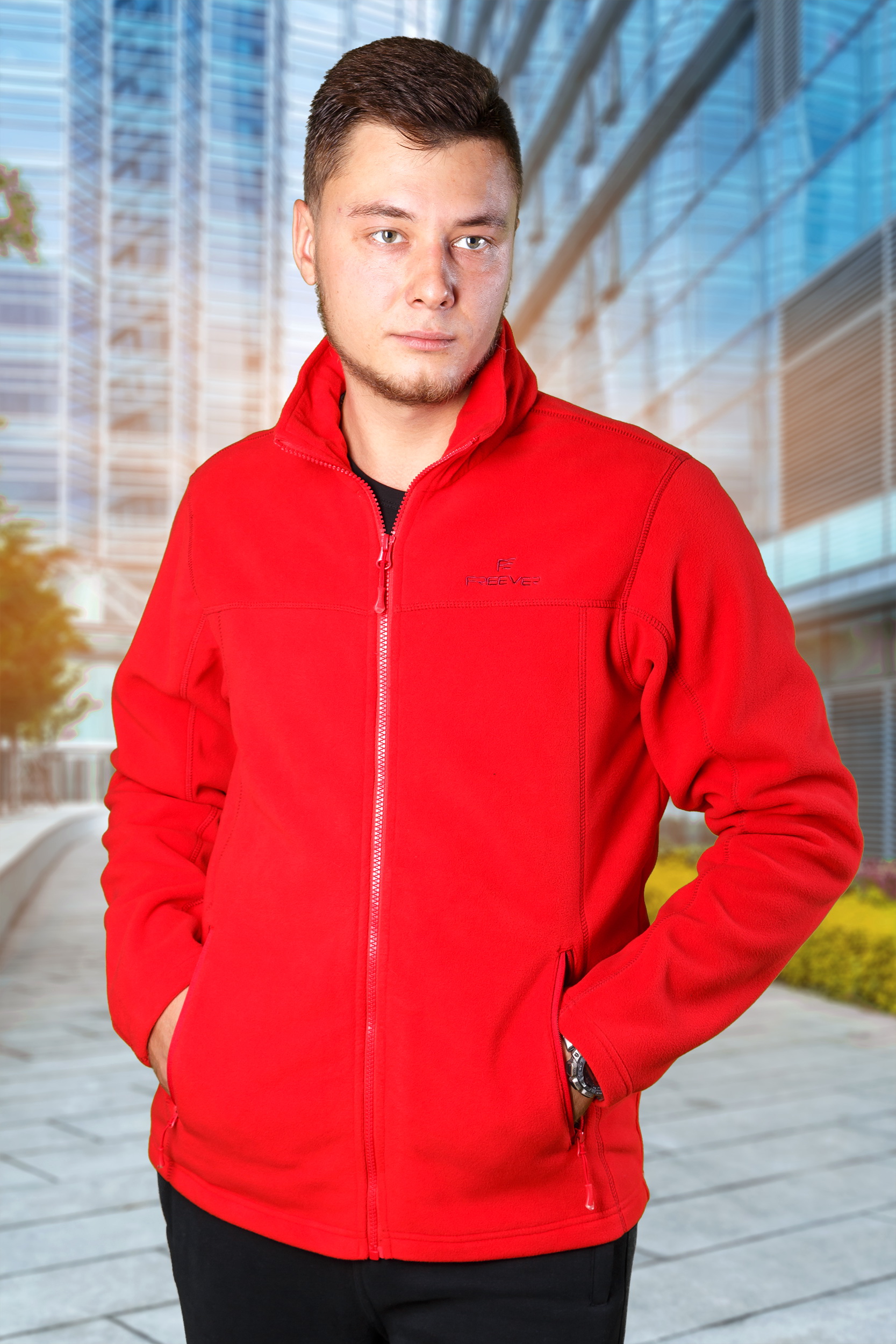 

Флисовая кофта мужская Freever GF 7611 красная XL