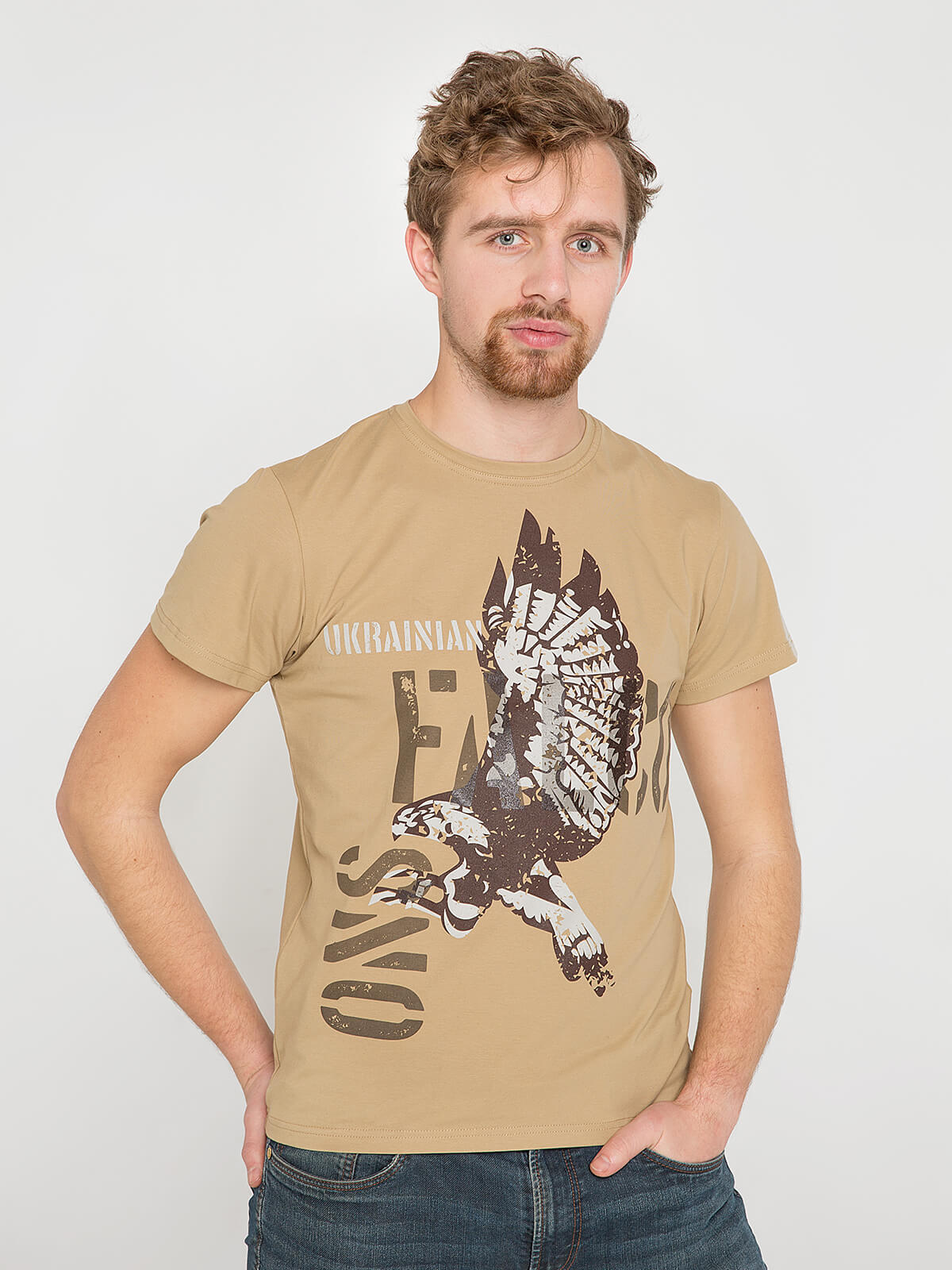 

чоловіча футболка - UKRAINIAN FALCONS - пісочний, чоловіча футболка - UKRAINIAN FALCONS - пісочний, S