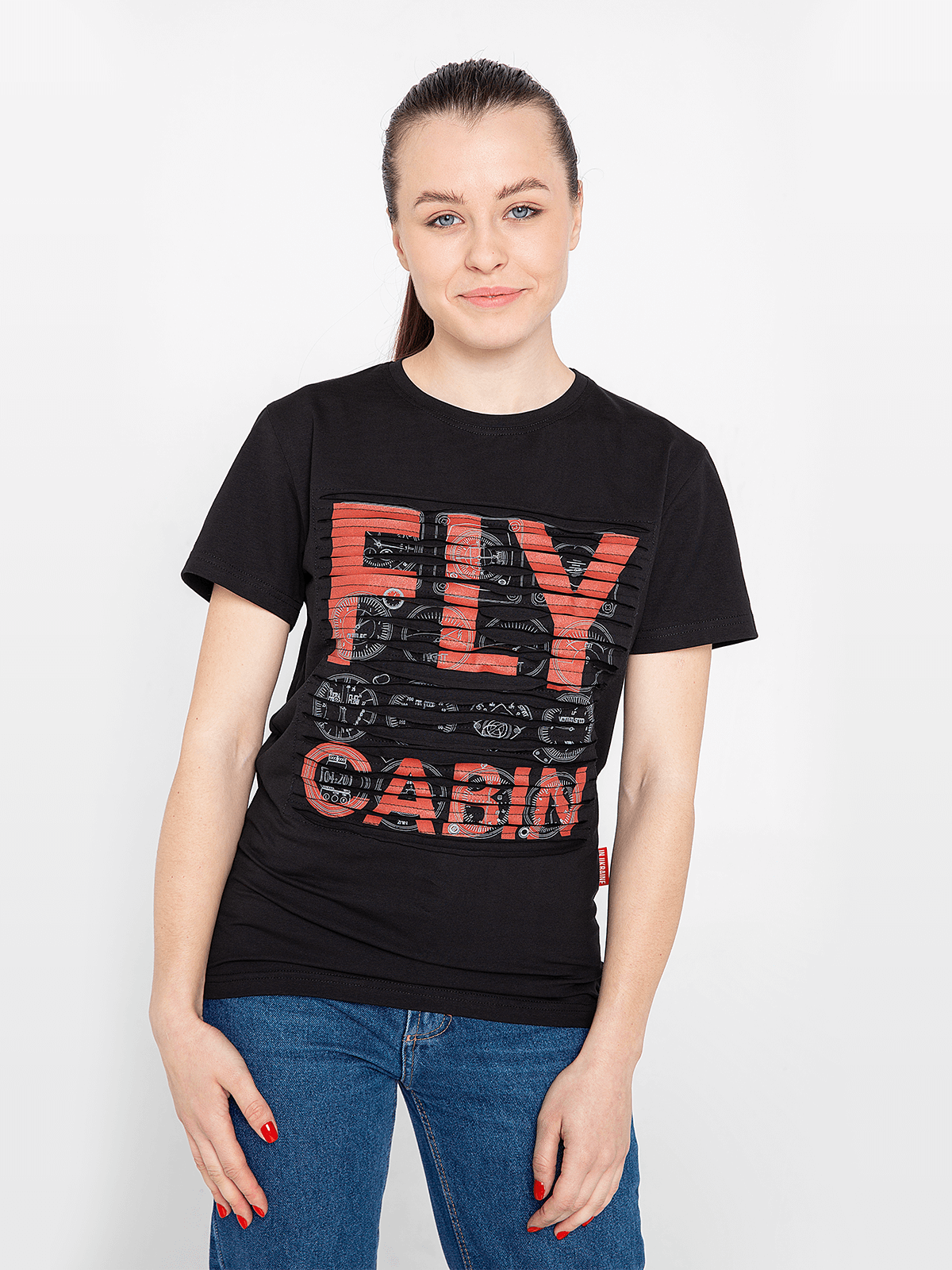 

жіноча футболка - FLY CABIN - чорний, жіноча футболка - FLY CABIN - чорний, S
