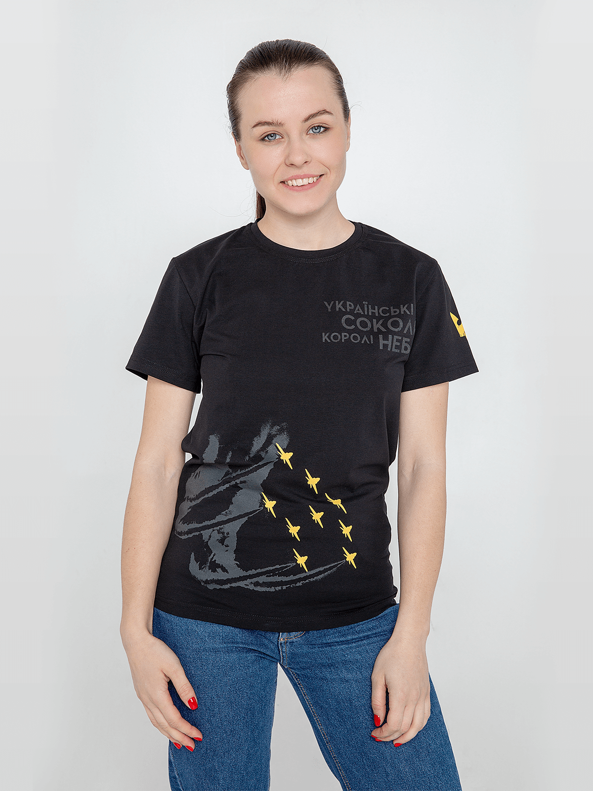 

жіноча футболка - КОРОЛІ НЕБА - чорний, XXXL
