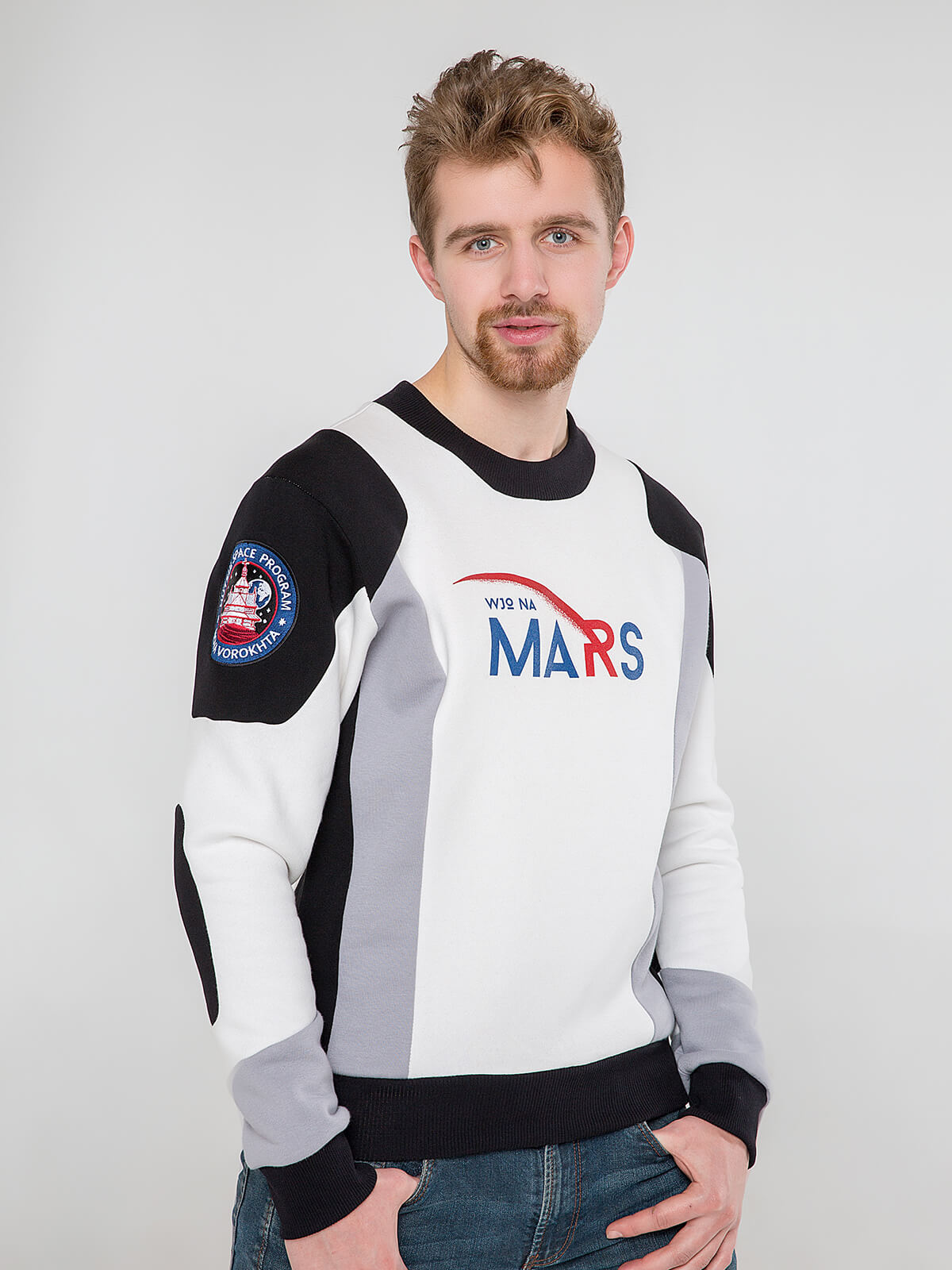 

чоловічий світшот - MOLFAR-X - білий, XS