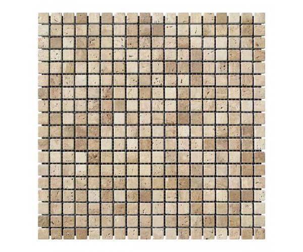 

Мозаичная плитка Травертин Travertine Classic (15x15x6 мм) Стареная/Валтованная