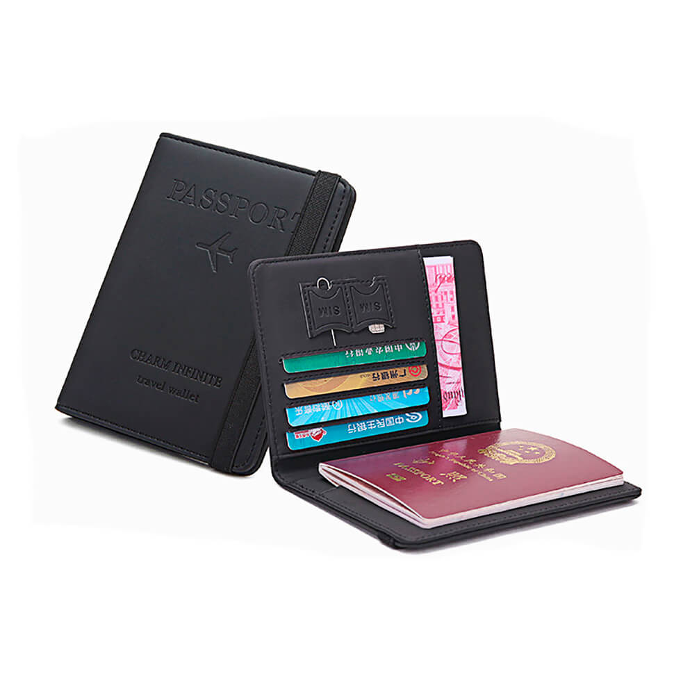 

Кошелек-обложка с RFID защитой для паспорта Charm Infinite Travel Wallet Black