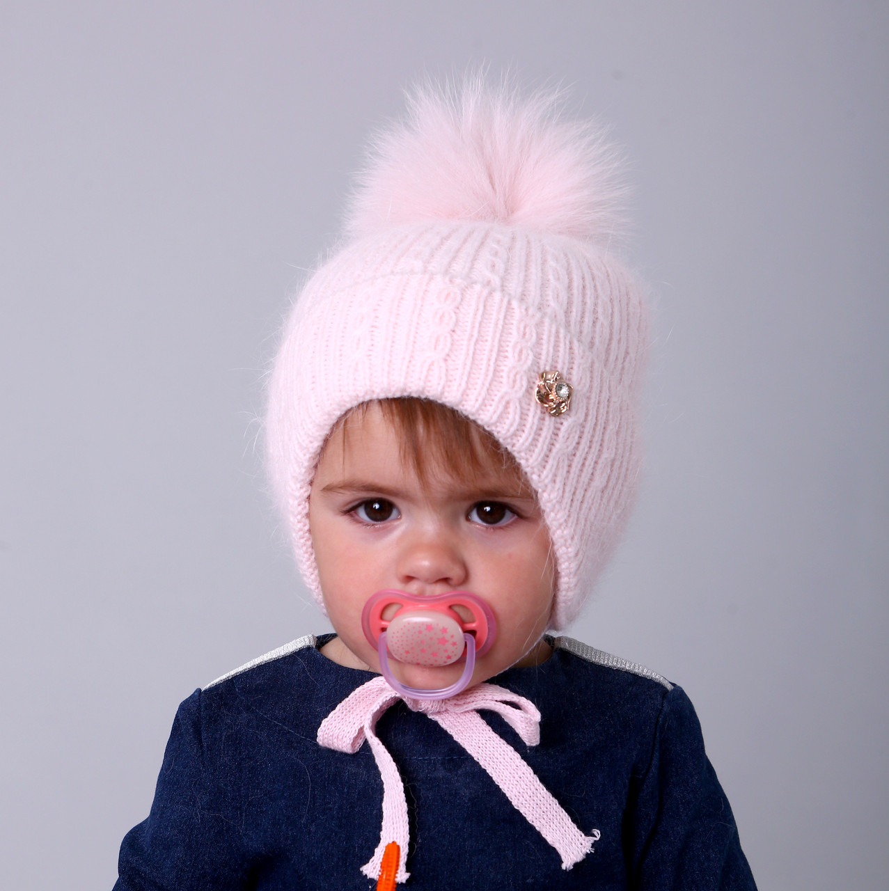 Купить детские зимние шапки с помпоном в интернет магазине internat-mednogorsk.ru