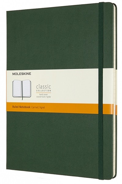 

Блокнот Moleskine Classic великий 19 x 25 см в лінію миртовий зелений