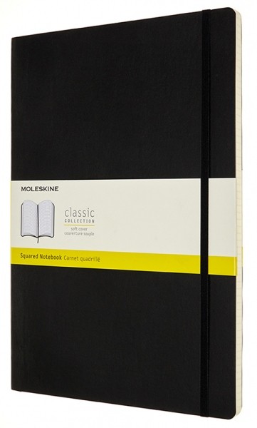 

Блокнот Moleskine Classic A4 21 x 29,7 см у клітинку чорний м'який