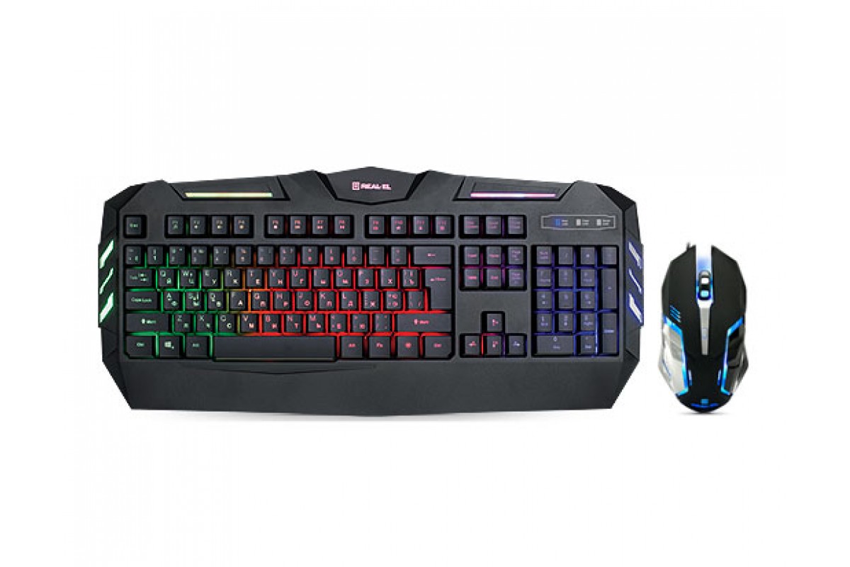 

Клавиатура + мышка игровая REAL-EL Gaming 9500 Kit Backlit с подсветкой Black