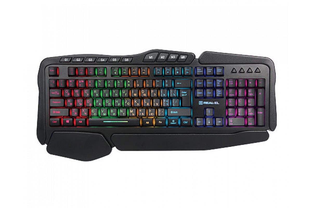 

Клавиатура игровая проводная REAL-EL Gaming 8900 RGB Macro с подсветкой Black