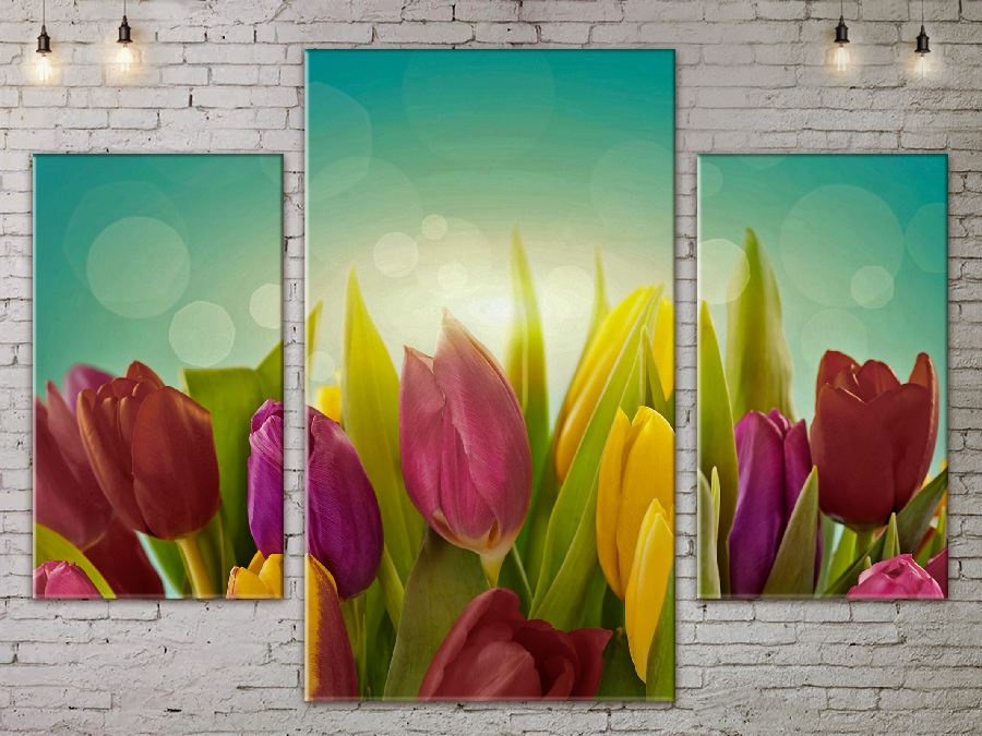 

Модульная картина ArtStar цветы Тюльпаны ADFL0087 размер 120 х 180 см