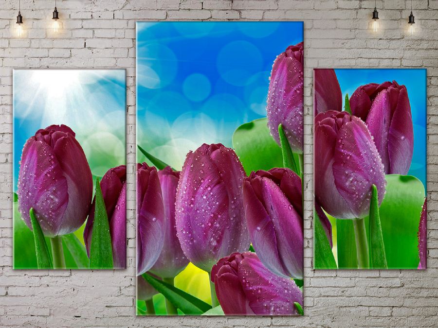 

Модульная картина ArtStar цветы Тюльпаны ADFL0089 размер 120 х 180 см
