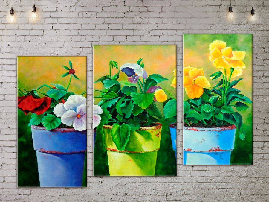 

Модульная картина ArtStar цветы Цветы в Горшках ADFL0053 размер 120 х 180 см