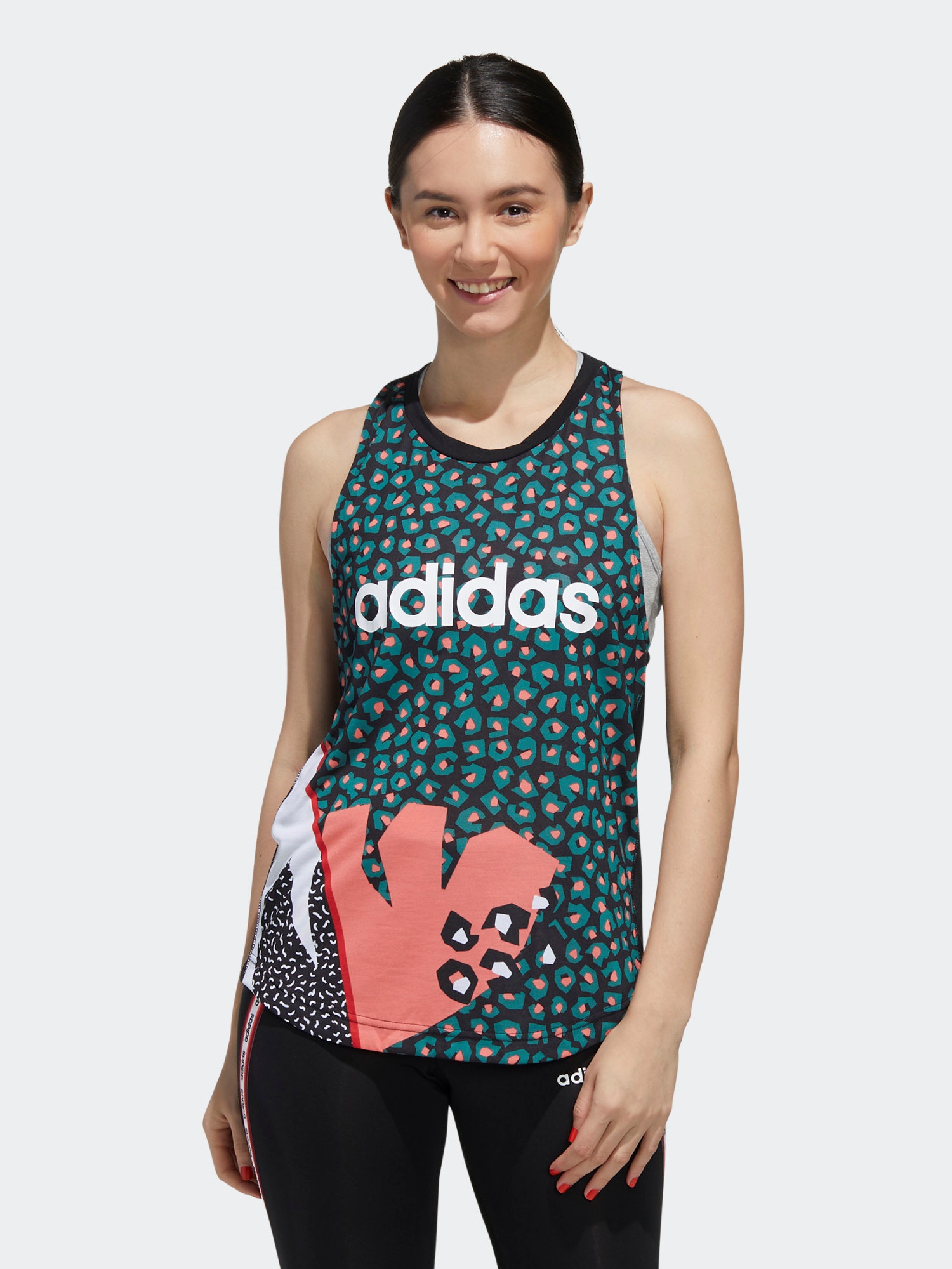 

Спортивная майка Adidas FM6012 XS Black/Cgreen/White