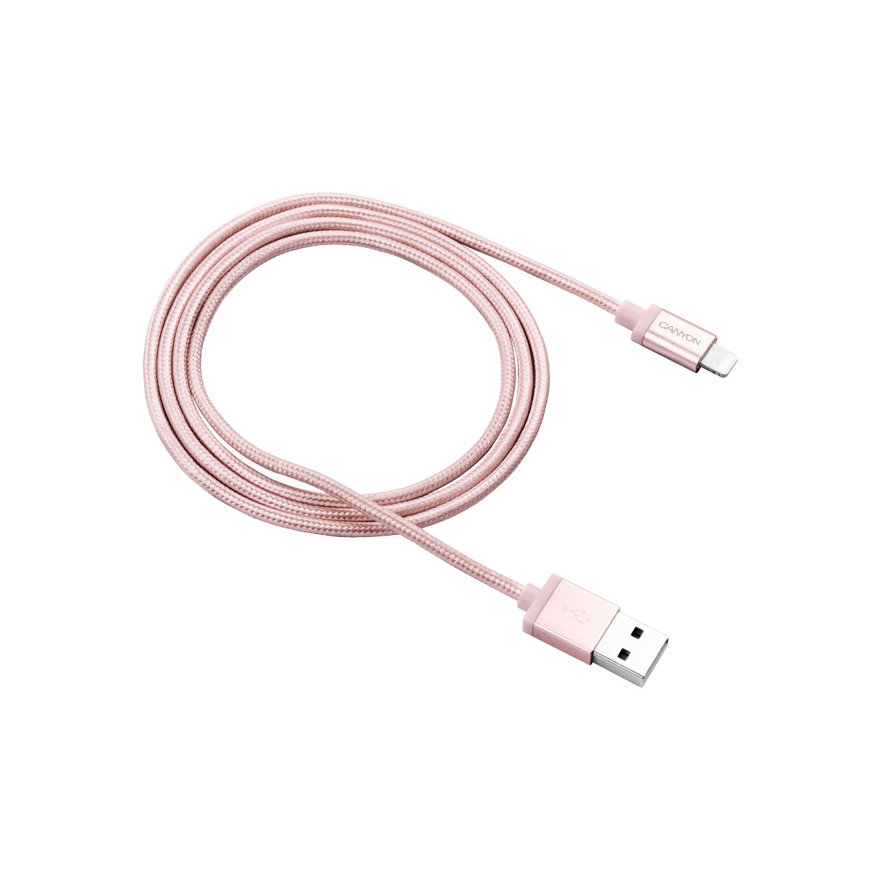 

Кабель USB-Lightning Canyon 1m Rose/Gold (CNS-MFIC3RG)