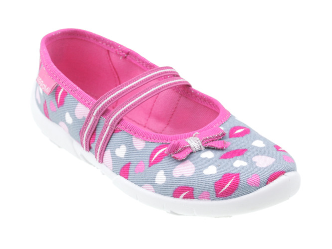 

Текстильные балетки для девочки на резинке Viggami 90 розового цвета. 32