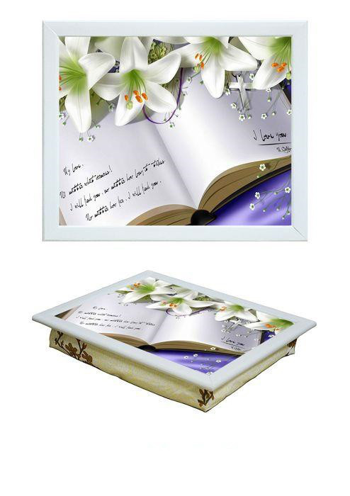 

Поднос на подушке Лилии на книге