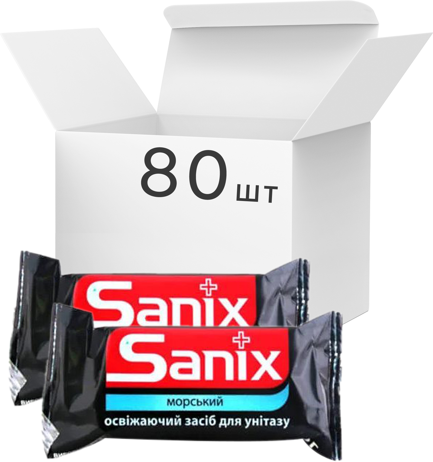 

Упаковка освежающих средств для унитазов Sanix Морских 35 г х 80 шт