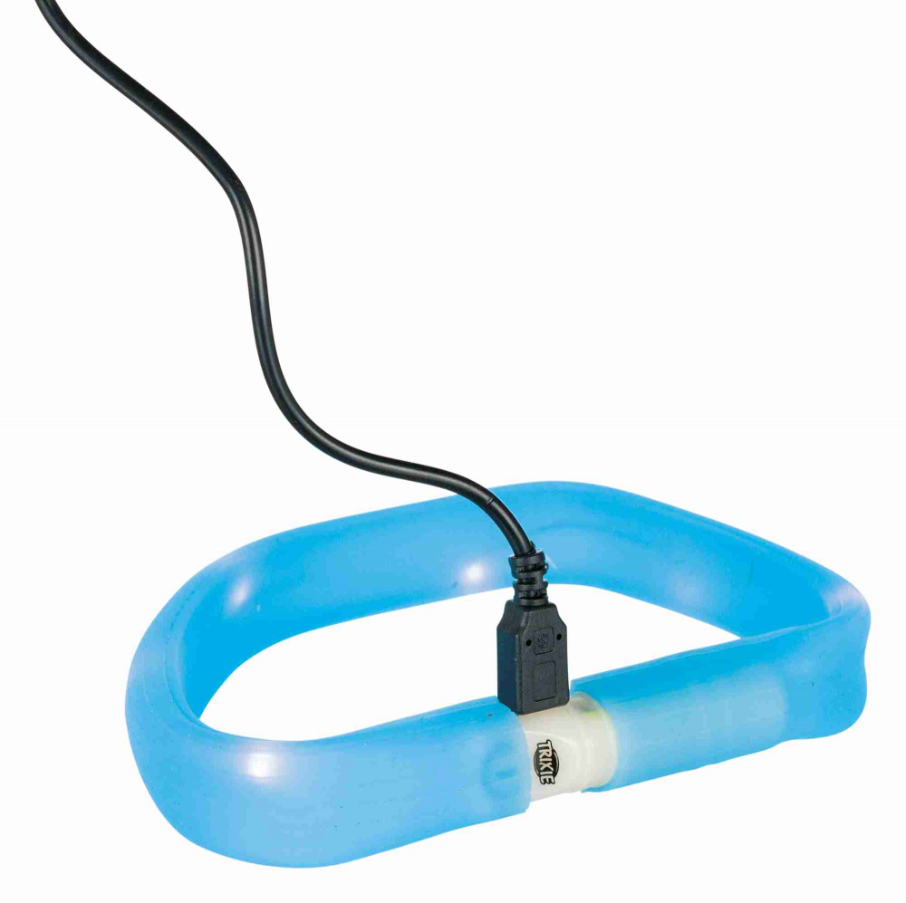 

Ошейник Trixie Flash Light USB светящийся L-XL 70 см 30 мм синий (TX-12672)