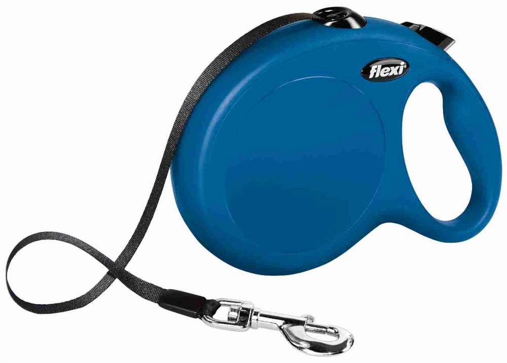 

Поводок-рулетка Flexi New CLASSIC 5м до 50кг синий (TX-11732)