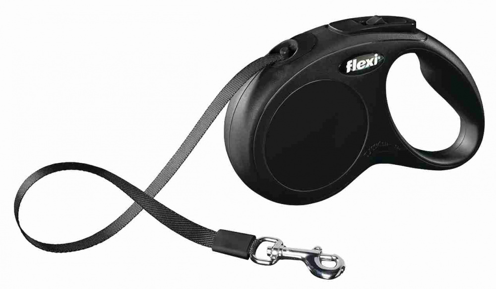 

Поводок-рулетка Flexi New CLASSIC 5м до 15кг чёрный (TX-11831)