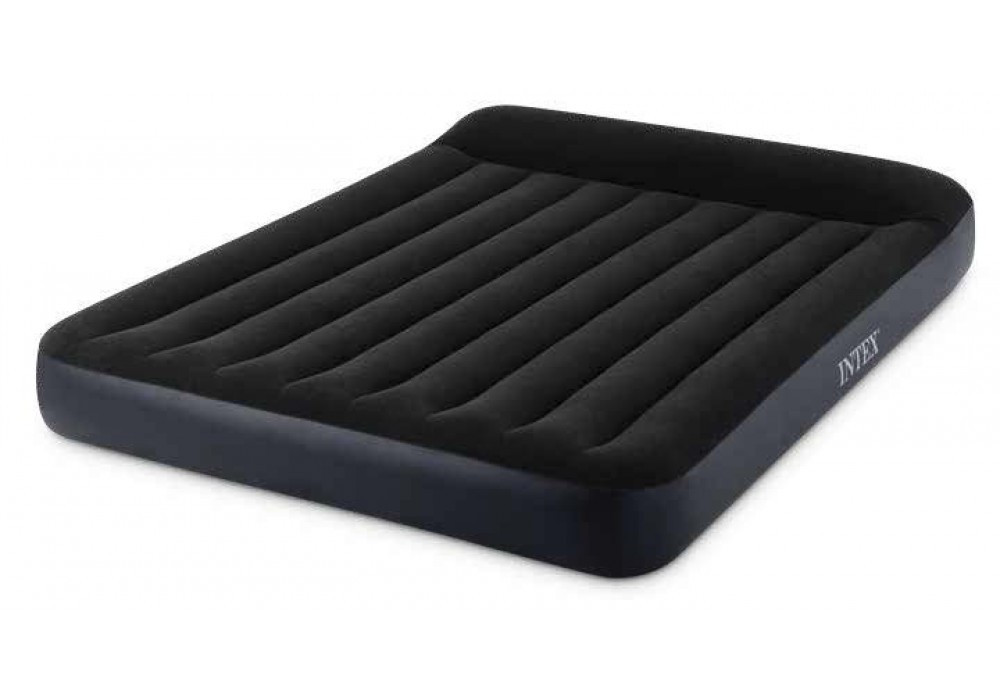 

Надувний велюровий матрац Intex 64150 з підголовником 150x203x25 см