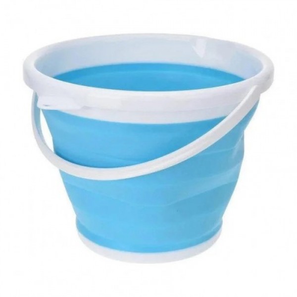 

Ведро 10 литров туристическое складное Collapsible Bucket силиконовое Синий