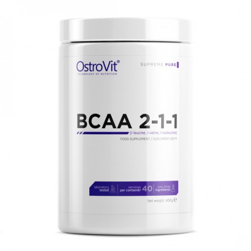

BCAA аминокислоты OstroVit BCAA 2-1-1 400 грамм Без вкуса (334435-1)