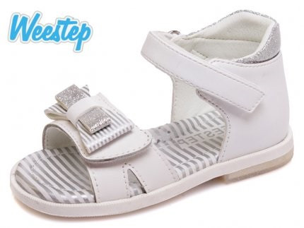 

Босоножки для девочки Weestep 911750072 W белые р. 21-14.2 см