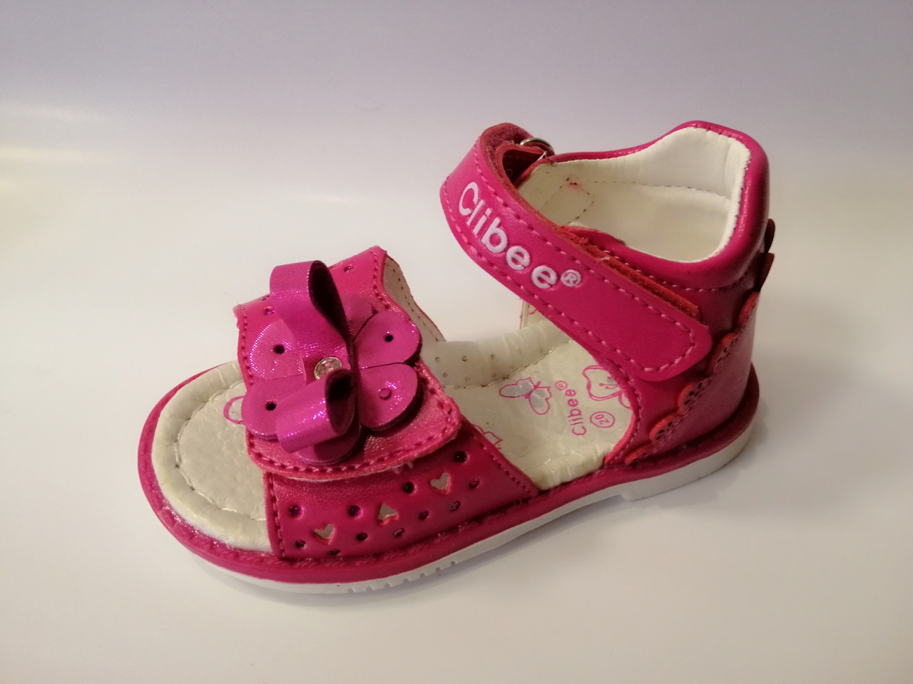 

Босоножки для девочки Clibee 223 F peach малиновые р.20 -12,7см
