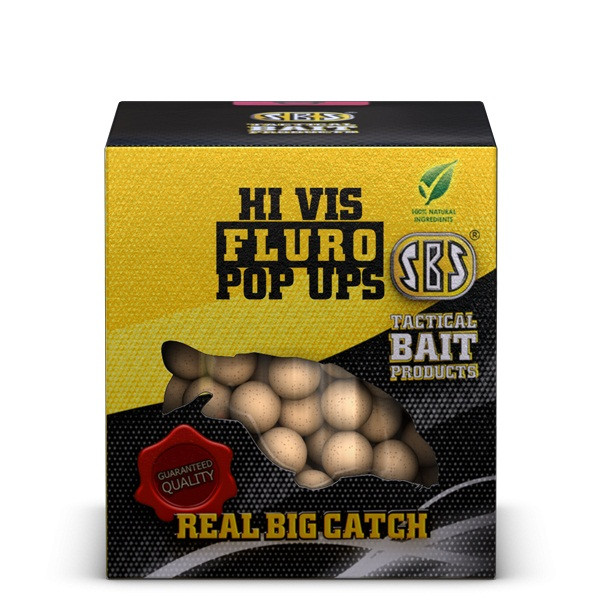 

Бойлы SBS Group Fluro Pop-Ups, 10-12-14mm mixed, 100g Strawberry Jam