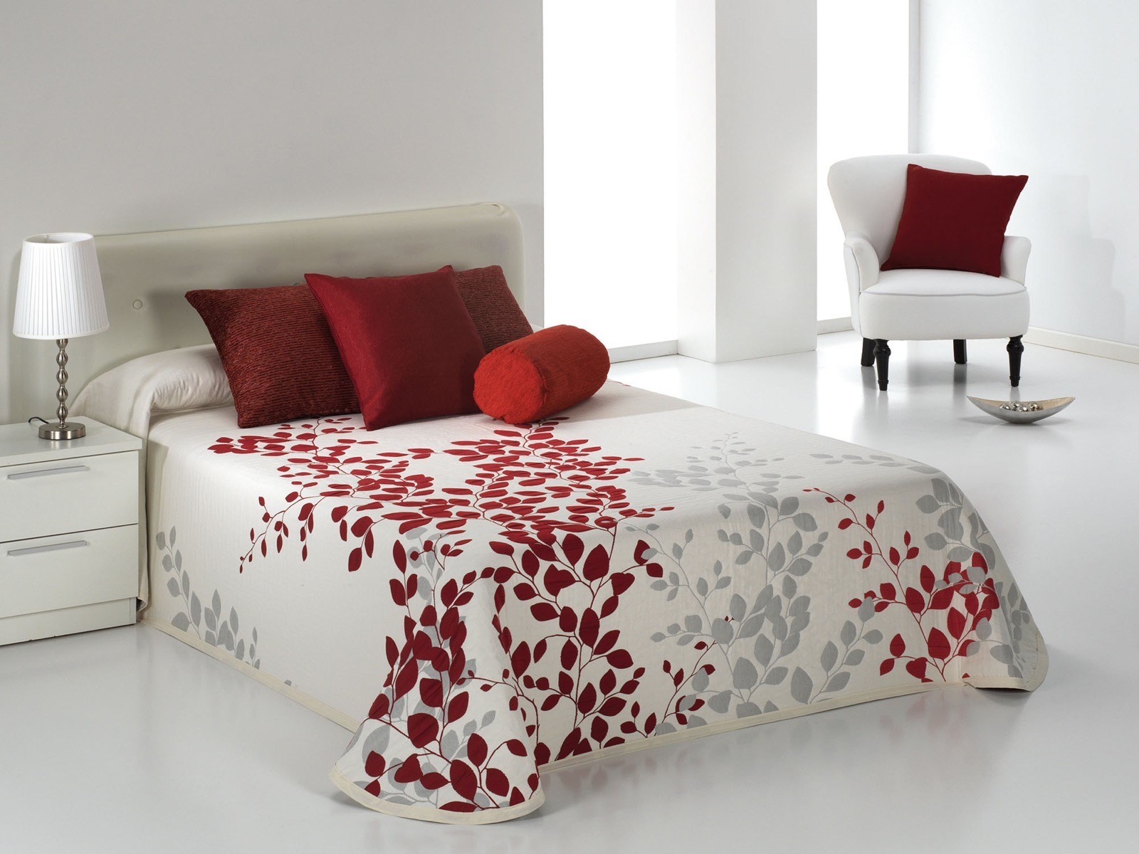 

Покрывало жаккардовое двухстороннее Reig Marti GEISHA c02 235x270 красное