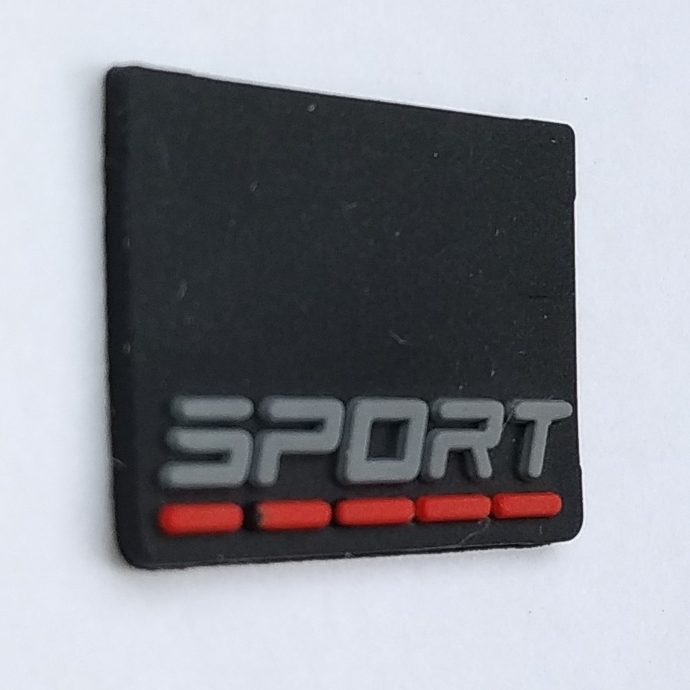 

Резиновая этикетка ПВХ "Sport" размер 20*15 мм (BR-09)