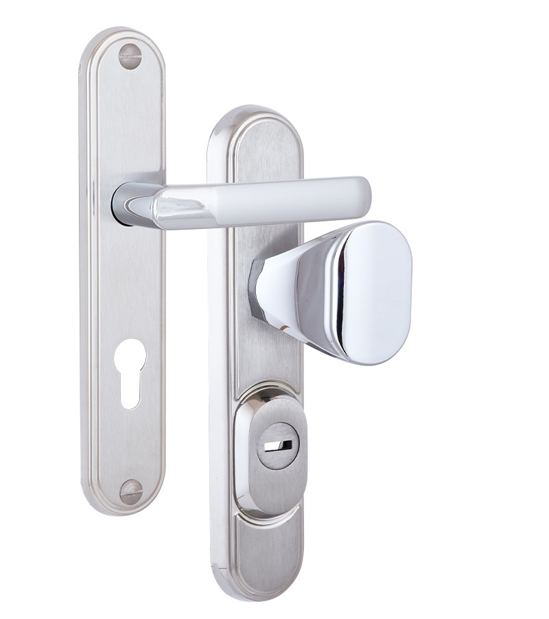 

Защитная фурнитура ROSTEX DECOR R fix-mov DIN PLATE 85 мм хром матовый 23 мм 4 класс (Чехия)