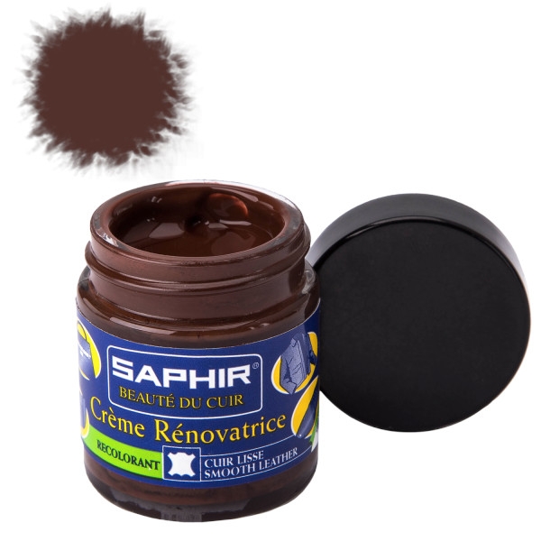 

Коричневая жидкая кожа для обуви Saphir Creme Renovatrice, 25 мл