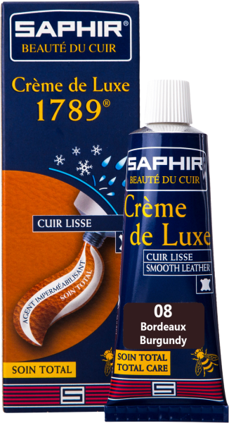 

Крем для обуви бордовый 08 Saphir Creme De Luxe 1789, 50 мл