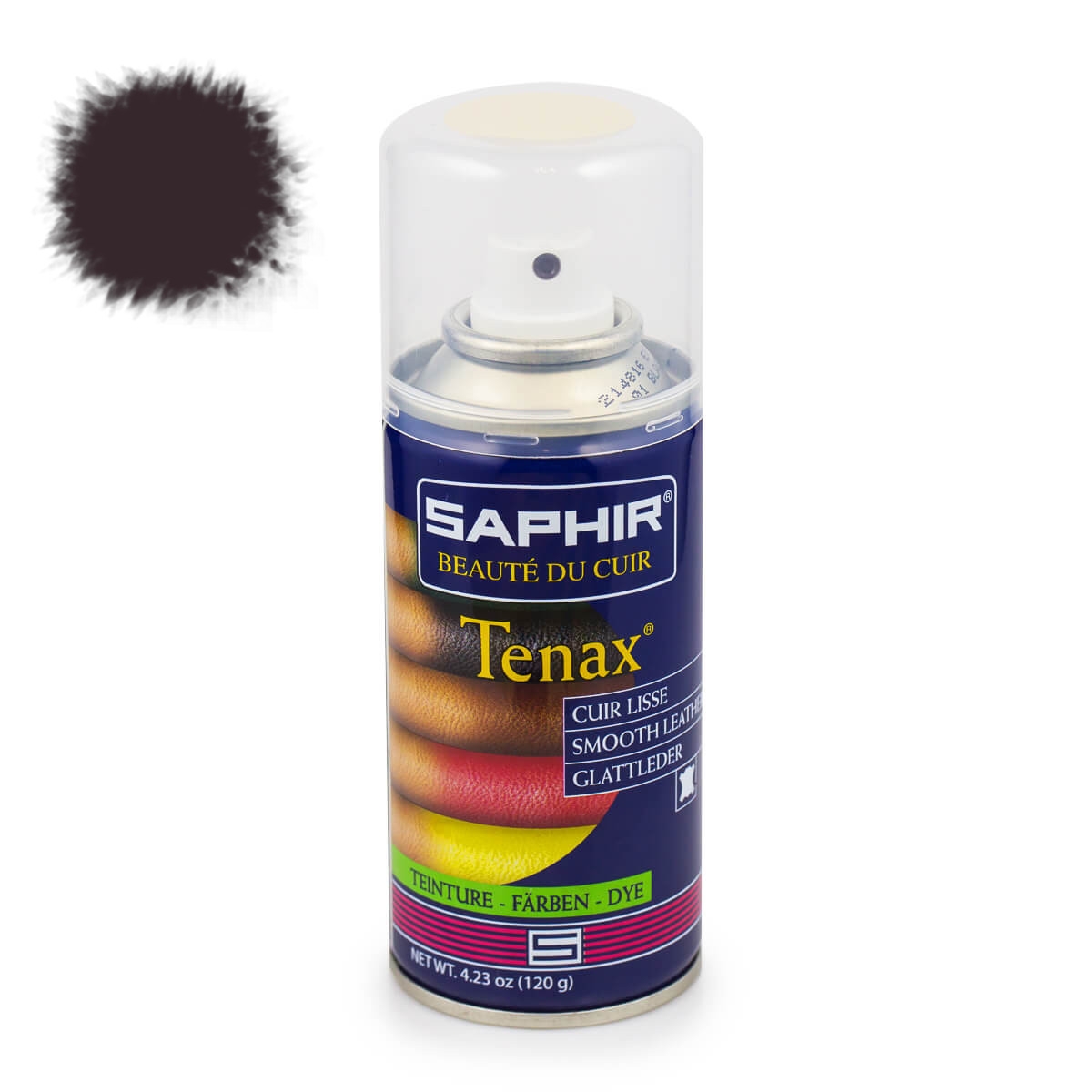

Аэрозольная темная черновато-пурпурная краска для кожи Saphir Tenax Spray, 150 мл