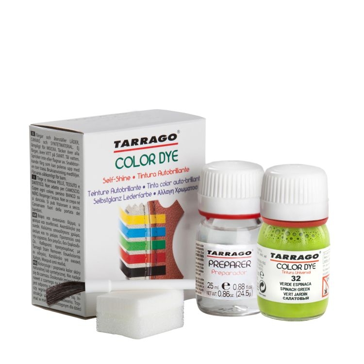 

Салатовая краска для обуви Tarrago Self Shine Color Dye Doble, 25 + 25 мл
