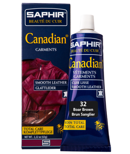 

Серо-коричнево-черная водоотталкивающая крем-краска для обуви Saphir Canadian, 75 мл